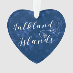 Ornamento Heart Falkland Islands Flag
