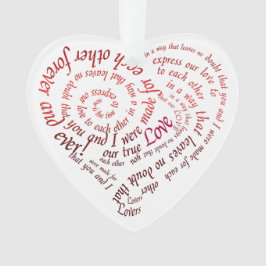Ornamento Heart Shaped Calligraphy Lovers Quote