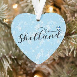 Ornamento Heart Shetland Flag, Ilhas Shetland