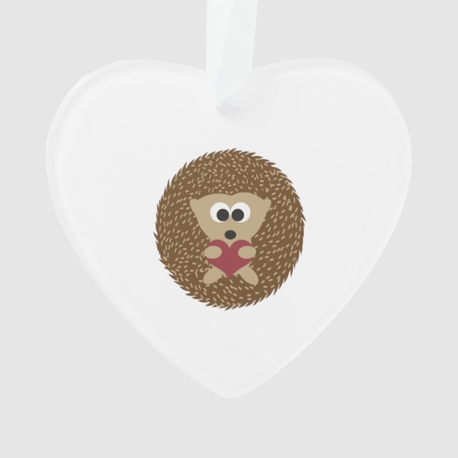 Ornamento Hedgehog Hugging Heart (Verso)
