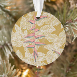 Ornamento Heliconia & Lauhala, Reversible Māla Lani