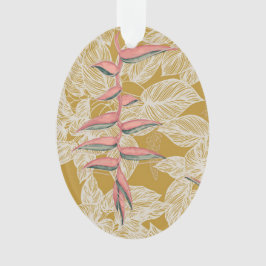 Ornamento Heliconia & Lauhala, Reversible Māla Lani