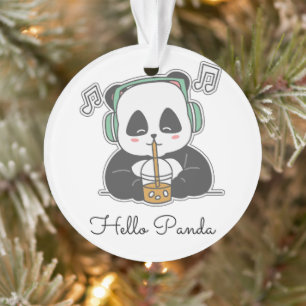 Ornamento #HelloPandaAcrílicoOrnament