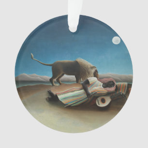 Ornamento Henri Rousseau Sleeping Gypsy Lion Painting