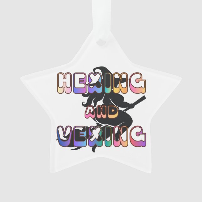 Ornamento HEXING E VEXING para a Pagan de Tamanho Plus (Frente)