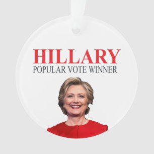 Ornamento Hillary, vencedor do voto popular!