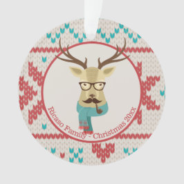 Ornamento Hipster Personalizado de Natal