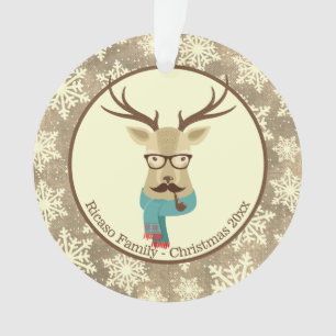 Ornamento Hipster Personalizado de Natal