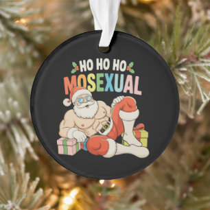 Ornamento Ho Ho Ho Mossexual Papai Noel Gay Orgulho LGBT Nat