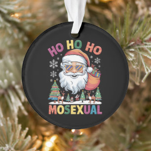 Ornamento Ho Ho Homossexual Papai noel de Natal