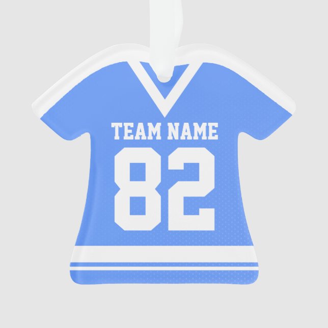 Ornamento Hockey Sports Jersey Blue com foto (Frente)
