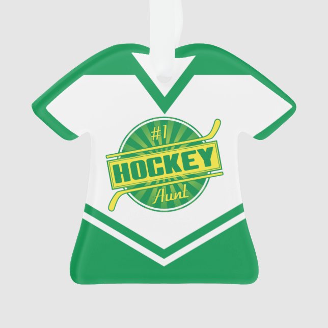Ornamento Hockey Tia Personalizável Jersey (Frente)