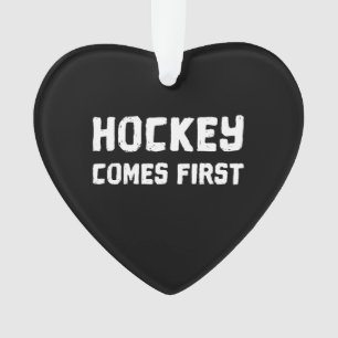 Ornamento Hockey vem primeiro