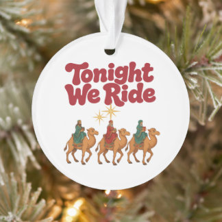 Ornamento Hoje à Noite Cavalgamos Natal 3 Três Camelos Magos