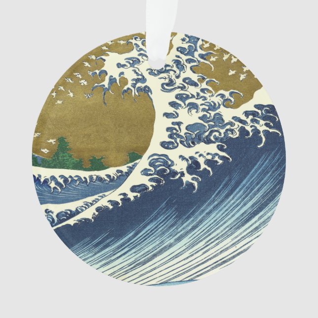 Ornamento Hokusai Big Wave Japão Art (Frente)