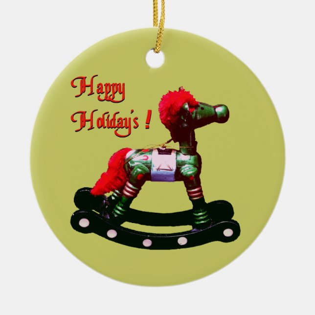 Ornamento Holiday Rocking Horse (Frente)
