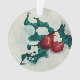 Ornamento Holly na neve