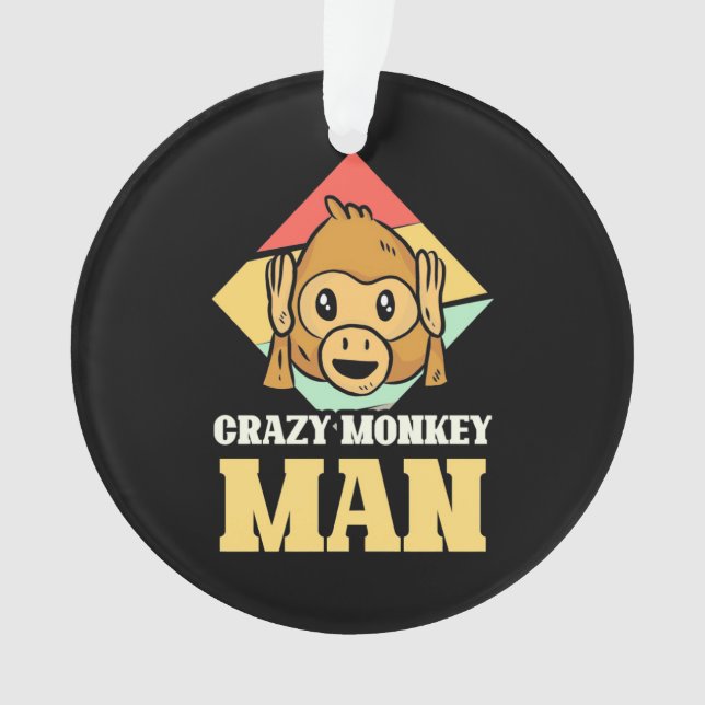 Ornamento Homem de Macaco Louco (Frente)