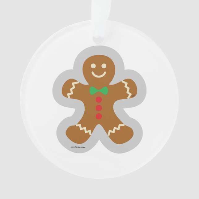 Ornamento Homem De Pão-Gingerido Fazer Anjo Na Neve (Frente)