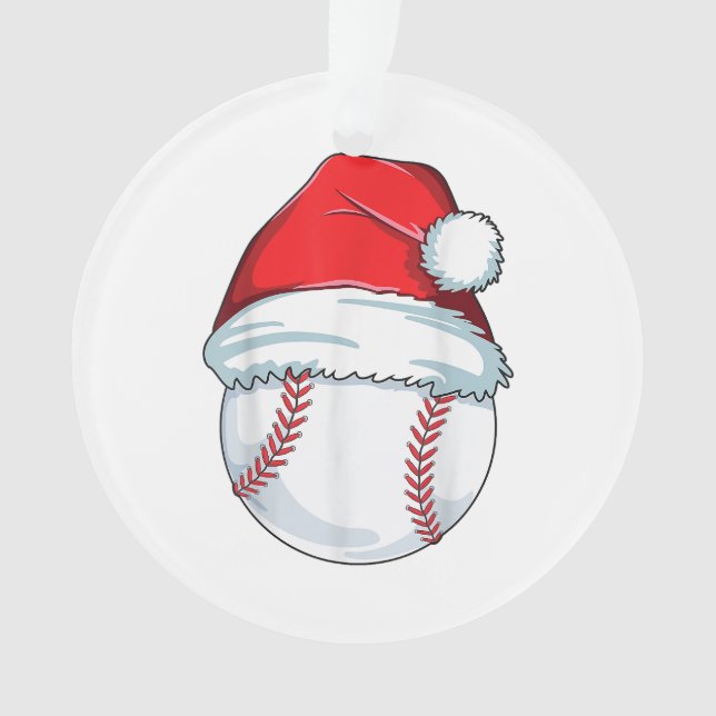 Ornamento Homens da Bola Santa Hat de Baseball (Frente)