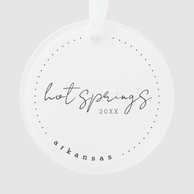 Ornamento Hot Primaveras, Arkansas AR Viagem nos Estados Uni (Frente)