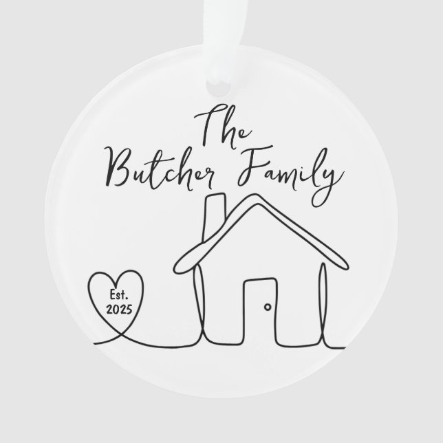 Ornamento Housewarming gift, New Home, Personalized Gift (Frente)