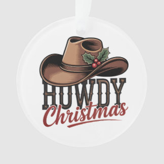 Ornamento Howdy Christmas Cowboy Hat – Western Holiday Decor