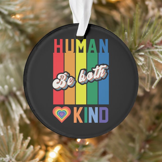 Ornamento Humano | Ser gentil | Arco-íris | LGBTQ (Árvore)