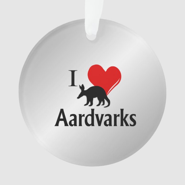 Ornamento I Heart Aardvarks (Frente)