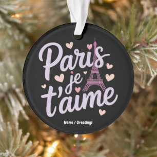 Ornamento I Love Paris Je t'aime Eiffel Tower France T-Shirt