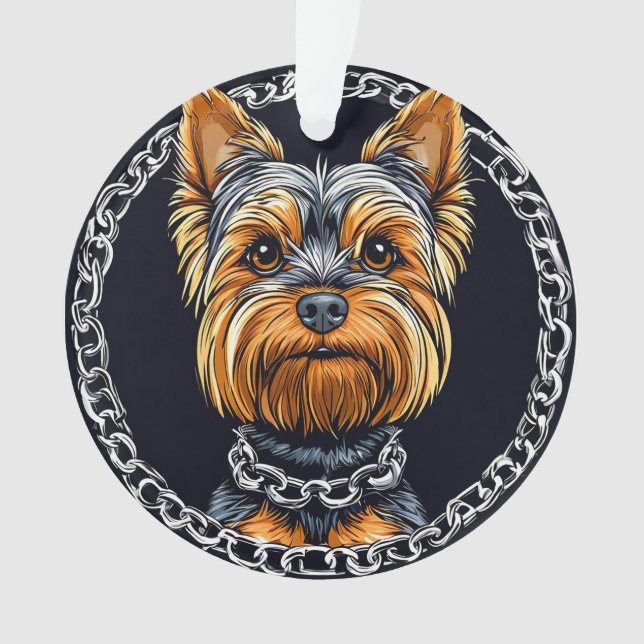 Ornamento 🐶 Ideia de Presente de Cachorro Terrier Fofo para (Frente)