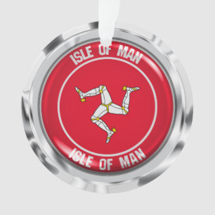 Ornamento Ilha de Man Round Emblem