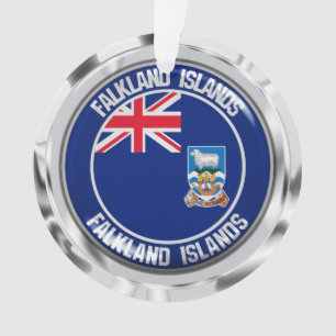 Ornamento Ilhas Falkland Round Emblem
