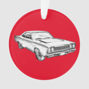 Ornamento Ilustração 1968 do carro do músculo do Roadrunn