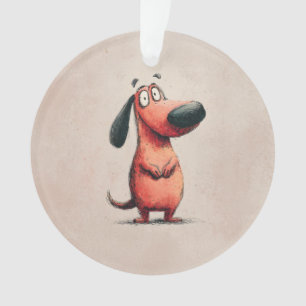 Ornamento Ilustração de desenho de cachorro de desenho anima
