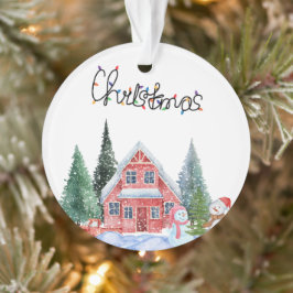 Ornamento Ilustração de Gatinho de Cute