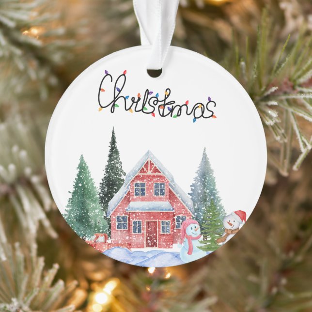 Ornamento Ilustração de Gatinho de Cute (Árvore)