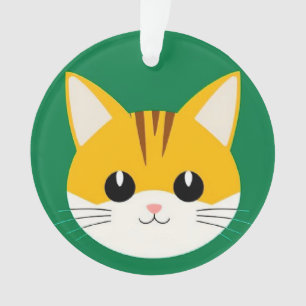 Ornamento Ilustração de Gato Fofo