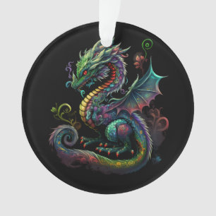 Ornamento ilustração do dragão-gibi-mágica-gico-fantasia-chi