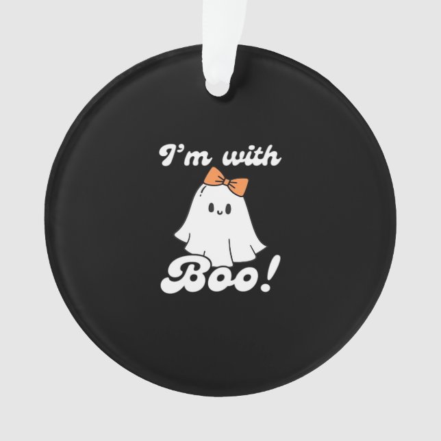 Ornamento Im With Boo Funny Retro Style (Frente)