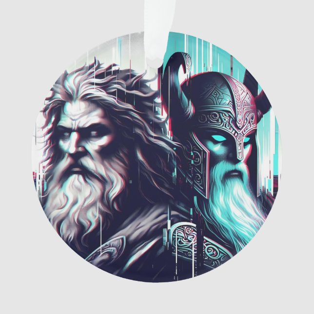 Ornamento  image of the gods zeus and odin togethe (Frente)