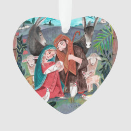 Ornamento Imagem de Natal religioso de lindas nações