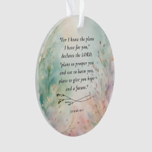 Ornamento Imagem do versículo da Bíblia Jeremias 29:11