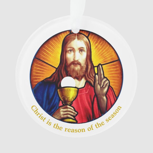 Ornamento Imagem Personalizada de Jesus (Frente)