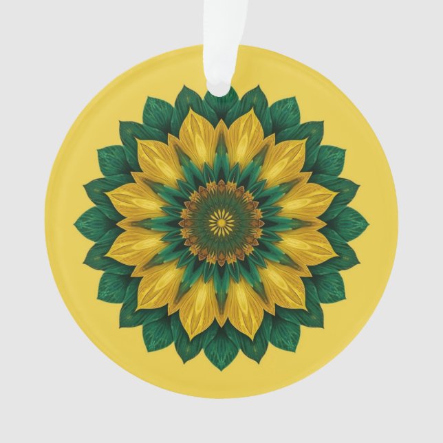 Ornamento Imperial Solar Flower Mandala Luxury Keychain  (Frente)