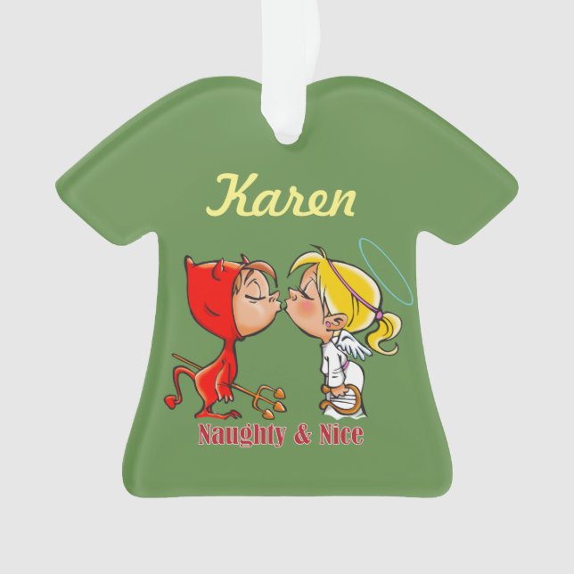 Ornamento impertinente & agradável personalizado (Frente)