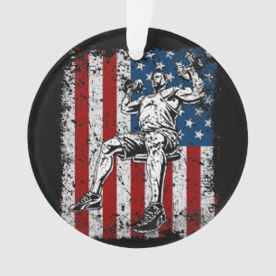 Ornamento Imprensa do ombro do Dumbbell do Weightlifter