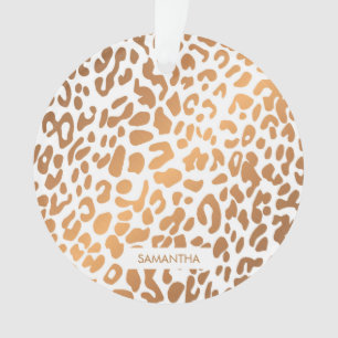 Ornamento Impressão dourado do leopardo