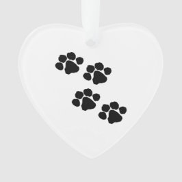 Ornamento Impressões da pata dos animais de estimação para