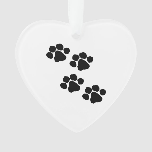 Ornamento Impressões da pata dos animais de estimação para (Frente)